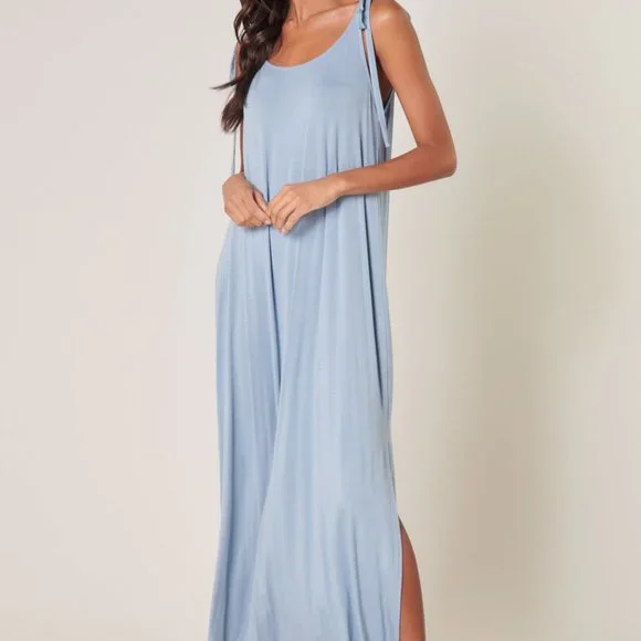 slim fit dress slacks Poly USA 8168 Fitted Long Sleeveless Jersey Dress main image 0